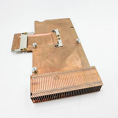radiateur de cuivre pur, radiateur à haute densité de dent, composants électroniques, radiateur de dent de pelle, plat de cuivre