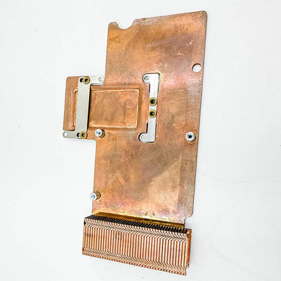 radiateur de cuivre pur, radiateur à haute densité de dent, composants électroniques, radiateur de dent de pelle, plat de cuivre
