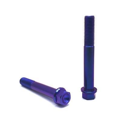 Attache des véhicules à moteur de l'hexagone ISO9001 de vis de bride d'alliage titanique externe de vis