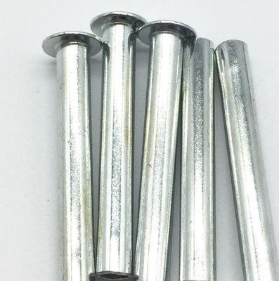 Semi rivets galvanisés blancs industriels de fer de cavité de rivet de côté simple principal ovale en métal