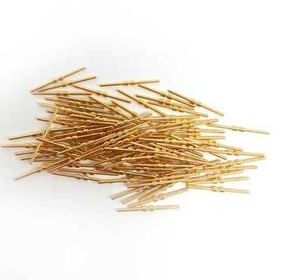 L'or en laiton a plaqué l'or solide d'aiguille a plaqué le dé de Pin/ressort de Pogo de sonde d'essai