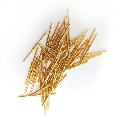 L'or en laiton a plaqué l'or solide d'aiguille a plaqué le dé de Pin/ressort de Pogo de sonde d'essai