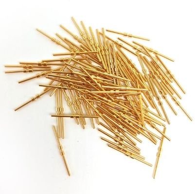 L'or en laiton a plaqué l'or solide d'aiguille a plaqué le dé de Pin/ressort de Pogo de sonde d'essai