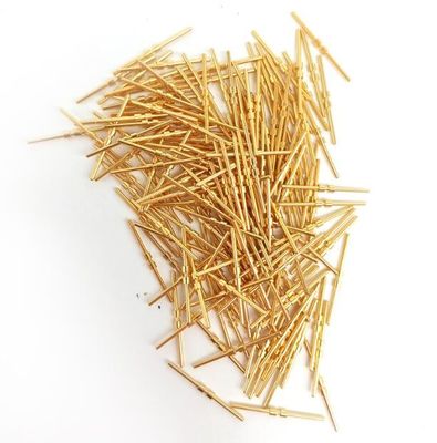 L'or en laiton a plaqué l'or solide d'aiguille a plaqué le dé de Pin/ressort de Pogo de sonde d'essai